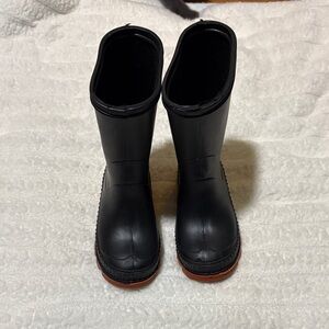 Black and Red Rain Boots